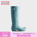 HUNTER户外露营女鞋雨鞋经典惠灵顿英伦雨靴防水防滑骑士靴女长筒靴女 哑光冰蓝色/BHU 39