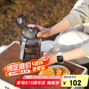 乐扣乐扣（LOCK&LOCK）小水库大容量塑料运动水杯户外冷水壶刻度把手男女杯子1.6L灰色