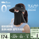 蕉下（beneunder）遮阳帽防晒帽女防晒面罩口罩太阳帽子海边度假爬山装备男士夏季黑