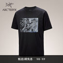ARC'TERYX始祖鸟 KRAGG COTTON LITHOGRAPHICA SS 男子 棉质短袖T恤 BLACK/黑色 M