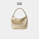 ECODAY包包女款中号编织包通勤托特包单肩手提婚包生日情侣礼物 My dear friend-B025X 香槟色 中号