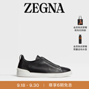 Zegna杰尼亚男鞋黑色Triple Stitch™SECONDSKIN奢华休闲鞋 黑色 41 (7)