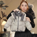 MOODYTIGER儿童羽绒服男童白鸭绒外套女童冬装2025新款宝宝三防加厚棉服上衣 灰色 90 cm