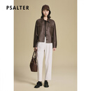 诗篇专选真皮皮衣女短款收腰绵羊机车服皮夹克外套2025秋季新款 咖啡色 L