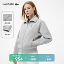 LACOSTE法国鳄鱼女装25春夏新款时尚百搭舒适拉链卫衣外套|SF7206 CCA/银灰色 M