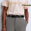 VI-ERUODIS【轻奢】2025新款皮带男士鳄鱼皮真皮自动扣商务高端腰带男士礼物 黑色 105cm