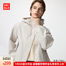 优衣库女装休闲连帽短外套/时尚百搭25秋冬新款479229 31 米色 M /160/84A