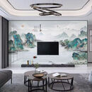 2026新中式山水广东岩板电视背景墙平面微晶大理石沙发影视墙面砖 微晶岩板款34 800x2600板材（7-10平内）