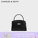 CHARLES&KEITH鳄鱼纹凯莉包手提包斜挎包包女包生日礼物七夕礼物CK2-50270880-1