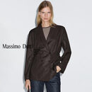 Massimo Dutti折扣升级2025年女装简约通勤风高智感双排扣西装外套 06040713 巧克力色 S (36) (CN 165/84A)
