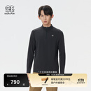 KOLON SPORT/可隆户外休闲衣 男子防晒UPF50+接触凉感微拉绒长袖T恤 LHZT5AN045-BK 黑色 2XL 185/104A