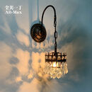 RSRDDY法式复古轻奢水晶卧室客厅沙发电视背景墙床头灯壁灯  金铜色壁灯