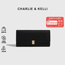 CHARLIE&KELLI CK品牌包包女包2025新款女士钱包简约卡包手拿包生日礼物女 黑色