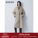 ERDOS 660G双层拉绒毛呢大衣中长款外套女羊绒大衣 锡器灰 155/80A/S