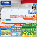 星星（XINGX） 716升 单温大冰柜 卧式双门顶开门 单箱变温冷柜 冷藏冷冻转换柜 BD/BC-716E国家补贴