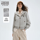 Teenie Weenie小熊女装卫衣秋冬季简约时尚休闲舒适连帽开衫外套 中灰色 M