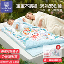 卡伴【吉娜同款】儿童防踢被冬加厚保暖蚕丝羊毛恒温睡袋 蓝色 75*140
