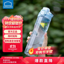 乐扣乐扣（LOCK&LOCK）人鱼线塑料运动水杯夏天便携水壶带刻度提手男女水杯子700ML蓝色