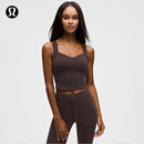lululemon丨Nulu 女士桃心领内置内衣背心 B/C LW1FD6S 红杉棕 M