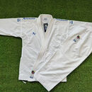 大团小圆空手道服新款A牌组手空手道训练比赛加网轻盈透气款升级款升级款 蓝色 160