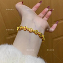 奢名纪黄金麻将手链999足金包足银珐琅彩十三幺把把胡手串情人节送老婆 包金3克总重约18克麻将手链