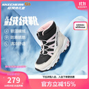 Skechers斯凯奇儿童绒绒靴儿童搭扣加绒靴子女童雪地靴保暖棉鞋664200L