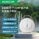 HUNCAM若瀑家用负氧离子机睡眠仪面罩直吸康养空气净化除甲醛室内氧吧负离子发生器杀菌消毒清自由基A6 A6白色+直吸面罩 228mm*210mm*253mm
