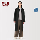 无印良品（MUJI）女式不易沾水防紫外线立领大衣防晒衣服女款25年早秋风衣外套女装 深藏青色 S (155/80A)