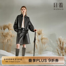 日着寻径黑皮衣套装2025新款秋装气质高级感皮裤两件套休闲百搭女 寻径黑 S