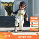 巴拉巴拉婴儿连体衣宝宝新生儿衣服爬服哈衣2025撞色时尚可爱209325120202