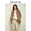 付智恩 仙山流玉 哥本哈根进口紫标级小母貂整貂全抽水貂皮草外套 帕斯条本色 sagafurs芬兰世家本色水貂 L