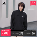 adidas休闲加厚毛圈连帽卫衣套头衫男女秋冬阿迪达斯官方轻运动   黑色   L