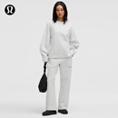 lululemon丨Loungeful女士经典剪裁高腰运动裤*亚洲版型 LW5IDNA 杂色核心超浅灰 S