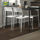 宜家（IKEA）SANDSBERG桑德贝利椅子餐椅成人凳子靠背椅 白色椅子