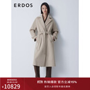 ERDOS 660G双层拉绒毛呢大衣中长款外套女羊绒大衣 锡器灰 155/80A/S