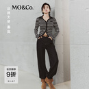 MO&Co.【秦岚同款C+系列】牛仔裤2025秋新品原牛中低腰弯刀裤MBE3JEN022 牛仔蓝色 S 26