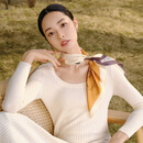 万事利WENSLI真丝丝巾桑蚕丝女士方巾63cm妈妈生日礼物丝巾礼盒  玉兰赋