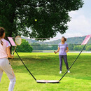 迪卡侬羽毛球网架便携式标准户外折叠快开网排球网-5506508