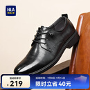 海澜之家HLA皮鞋男士商务休闲系带德比正装鞋子男H135/H171 黑色42