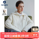 Navigare意大利小帆船女25年新款全羊毛针织开衫毛衣羊毛衫外套2334095507