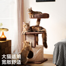 兽牌树屋猫爬架猫树猫窝一体小户型不占地豪华猫屋实木柱大猫暖冬适用 小树屋经典色