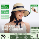 蕉下（beneunder）遮阳帽子女草帽防晒帽太阳帽便携飘带帽蛋卷GP745金