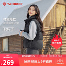 坦博尔时尚短款立领女士短款百搭羽绒马甲TB5330152D 黑色  M (165) 