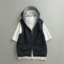 见川【见川】秋季 连帽针织马甲 男 藏青色 M