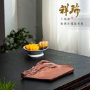 迈恻亦茶具宜兴原矿紫砂干泡台茶盘全手工刻绘功夫茶托壶承
