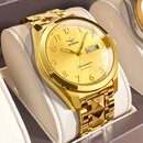 劳力士王子瑞士手表男士全自动机械表商务金表送中老年人世界十大名牌男款 R3228全金金面-享全国专柜终身质保服务 原装进口 41mm