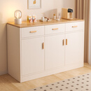 左度斗柜家用收纳柜卧室客厅储物柜靠墙落地床尾置物柜阳台五斗柜立柜 已补贴【三门三抽】暖白色120*40*100cm