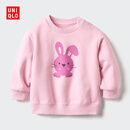 优衣库婴幼儿宝宝JOP卫衣/长袖运动衫上衣478826 483040 478826/11粉红色 90