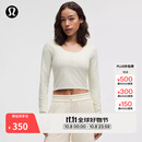 lululemon丨Rulu 女士长袖亨利衫 LW3IUSS 骨白 M