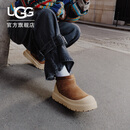 UGG 王一博同款秋季新款男女同款厚底经典超短靴彩壳雪地靴1174196 CWTC | 栗色/灰白色 38